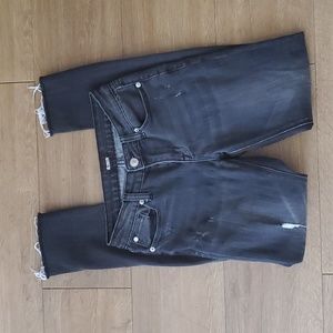 Hudson Girls Washed Black Distressed Jeans.